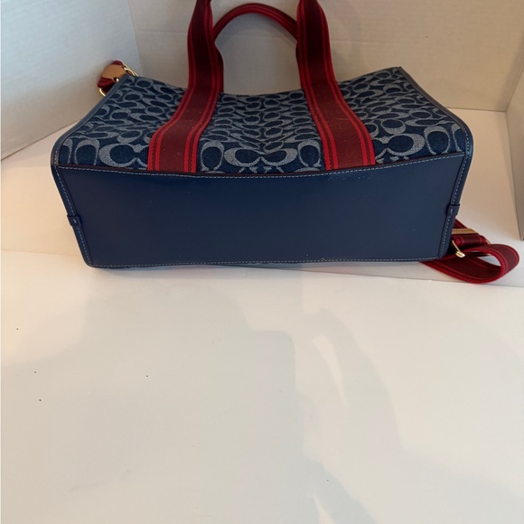 Coach Smith Blue and Red Signature Tote - Picture 3 of 4